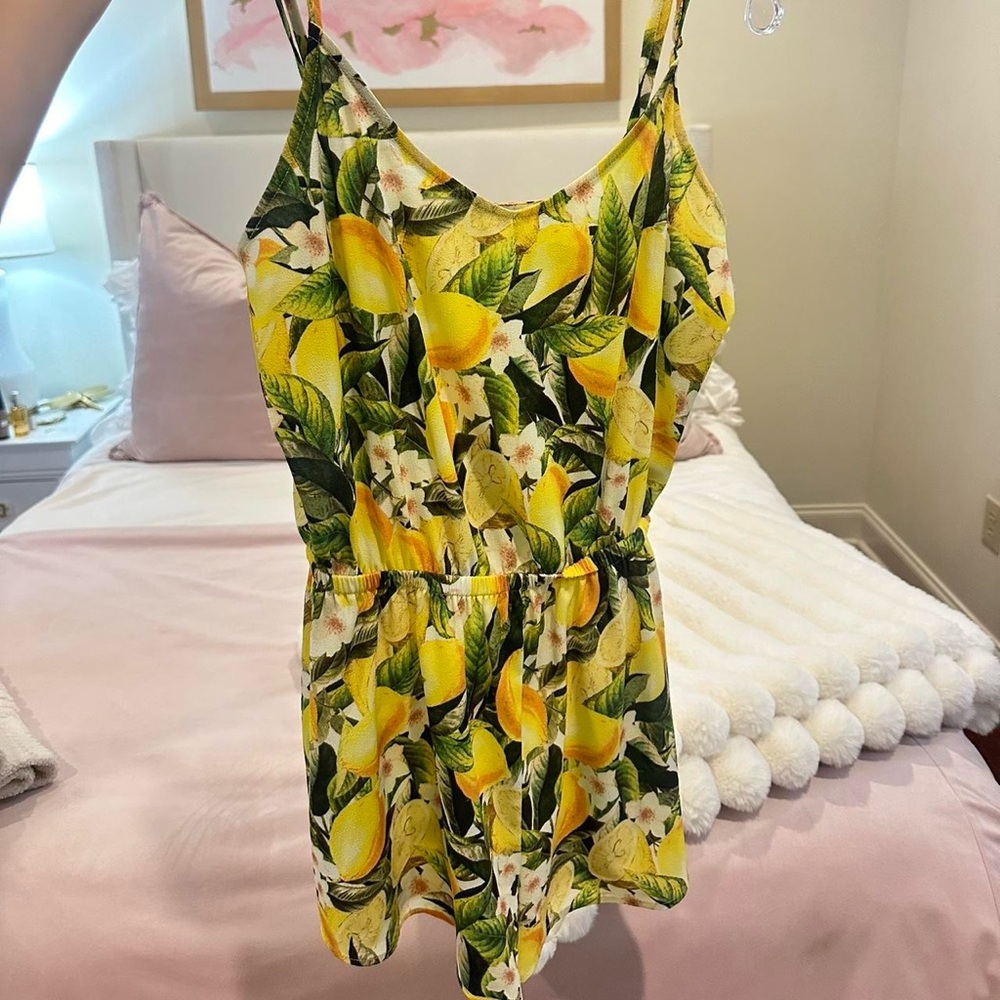 Show me your mumu lemon print romper